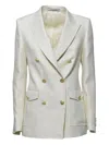 Tagliatore Hilda Jacket In Cream Linen Twill