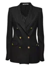 Tagliatore Honey Jacket In Black Linen Twill