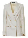 Tagliatore Hilda Jacket In Cream Linen Twill