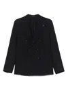 Tagliatore Navy Blue Virgin Wool Blazer