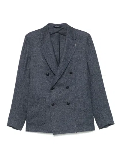 Tagliatore Double-breasted Blazer In Blue