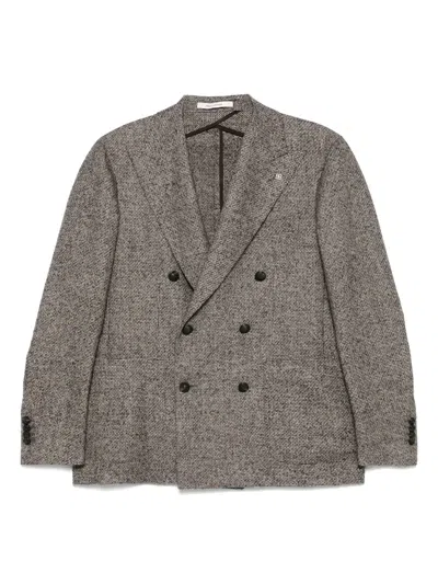 Tagliatore Double-breasted Blazer In Neutral