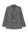 Tagliatore Double-breasted Blazer In Gray