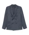 Tagliatore Montecarlo Doppio Petto Boucle Jackets Blue