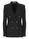 Tagliatore Double-breasted Gold-button Blazer In Black