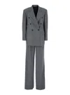 Tagliatore Double Breasted Blazer In Gray