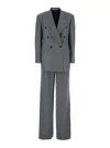Tagliatore Double Breasted Blazer In Gray