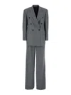 Tagliatore Double Breasted Blazer In Gray