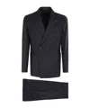 Tagliatore Double-breasted Two-piece Suit In Black