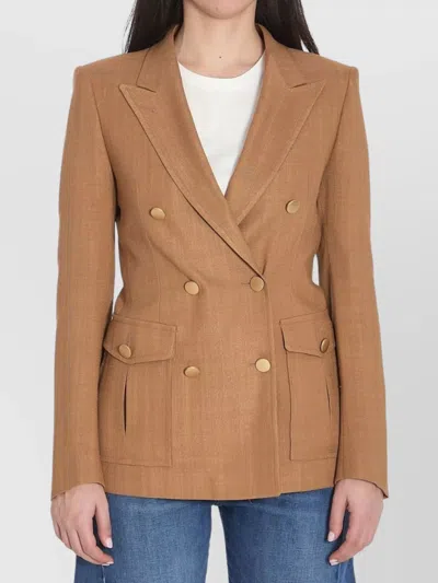 TAGLIATORE DOUBLE-BREASTED BLAZER BACK VENT