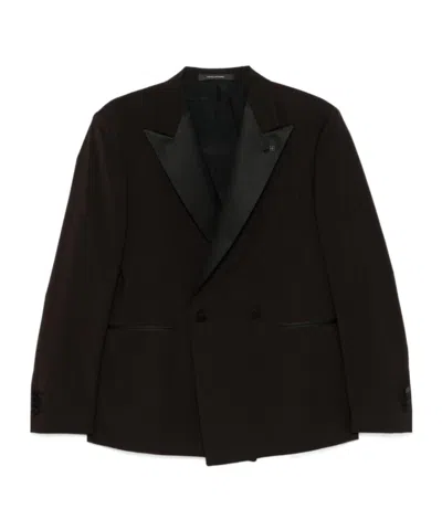 Tagliatore Double-breasted Blazer In Black