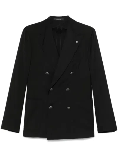 Tagliatore Double-breasted Blazer In Black