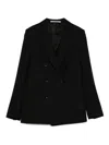 Tagliatore Parigi Double-breasted Wool Blazer In Black