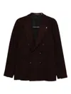 Tagliatore Double-breasted Blazer In Red