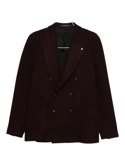 Tagliatore Double-breasted Blazer In Red