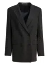 Tagliatore Tailored Jacket With Notched Lapels And Pockets In Black