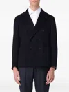 Tagliatore Double-breasted Blazer In Black