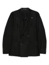 Tagliatore Double-breasted Blazer In Black