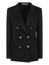 Tagliatore Double-breasted Blazer In Black