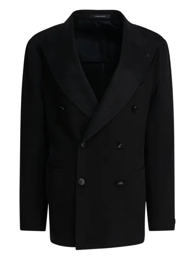 Tagliatore Double-breasted Blazer In Black
