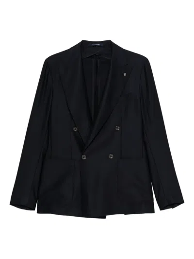 Tagliatore Double-breasted Blazer In Black