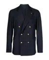 Tagliatore Double-breasted Button Blazer In Black