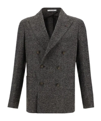 Tagliatore Double-breasted Blazer In Black