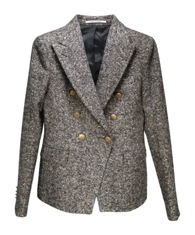 Tagliatore Double-breasted Blazer In Black