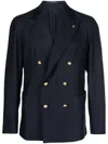 Tagliatore Double-breasted Button Blazer In Blau
