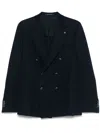 Tagliatore Double-breasted Blazer In Blue