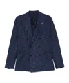 Tagliatore Double-breasted Blazer In Blue