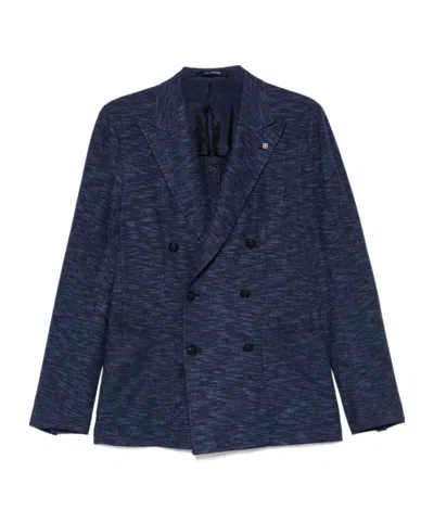 Tagliatore Double-breasted Blazer In Blue