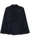 Tagliatore Double-breasted Blazer In Blue