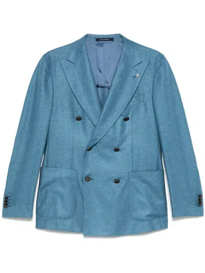 Tagliatore Double-breasted Blazer In Blue