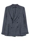 Tagliatore Double-breasted Blazer In Blue