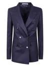 Tagliatore Double-breasted Blazer In Blue