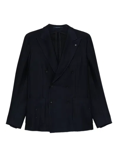 Tagliatore Double-breasted Blazer In Black