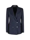 Tagliatore Double-breasted Blazer In Blue
