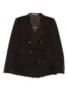 Tagliatore Parisian Style Blazer Pockets In Brown