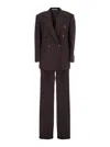 Tagliatore Double-breasted Notched Suit In Brown