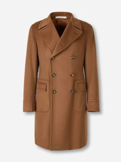 Tagliatore Double-breasted Blazer In Brown