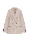 Tagliatore Parigi Double-breasted Peak-lapel Blazer In Brown