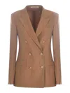 Shop Tagliatore Chaqueta De Cuero - Camel