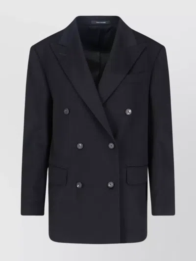 TAGLIATORE DOUBLE-BREASTED BLAZER FEATURING BUTTONED CUFFS