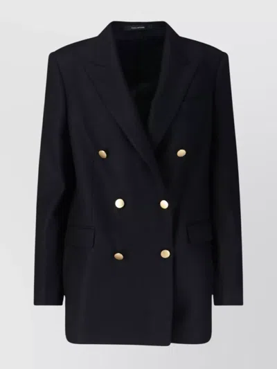TAGLIATORE DOUBLE-BREASTED BLAZER GOLD-TONE BUTTONS