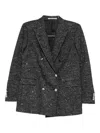 Tagliatore Double-breasted Blazer In Gray