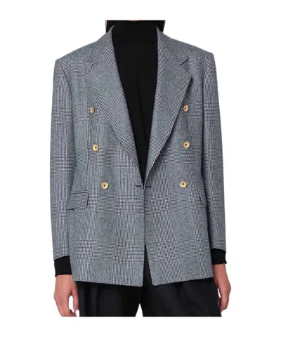 Tagliatore Double-breasted Blazer In Gray