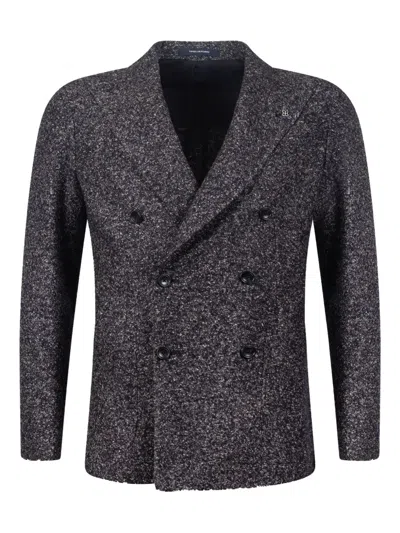 Tagliatore Double-breasted Blazer In Black
