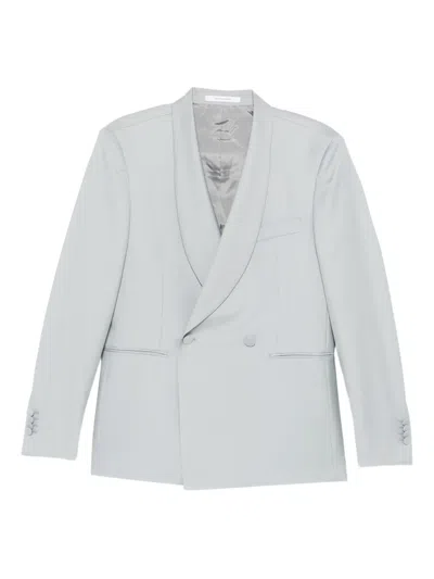 Tagliatore Double-breasted Blazer In Gray