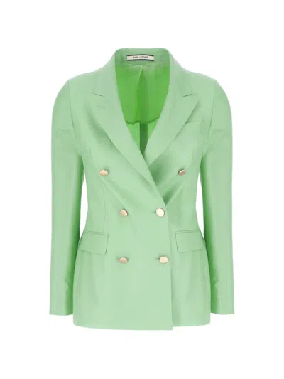 Tagliatore Double-breasted Blazer In Green